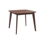 Rendez vous déco Table carrée 4 personnes en bois foncé finition noyer 90 cm-Julio