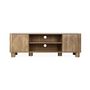 Voir la diapositive 2 : SWEEEK Meuble TV exotique bois MDF 2 portes longueur 150 cm