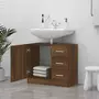 VIDAXL Armoire de lavabo Chene marron 63x30x54 cm Bois d'ingenierie