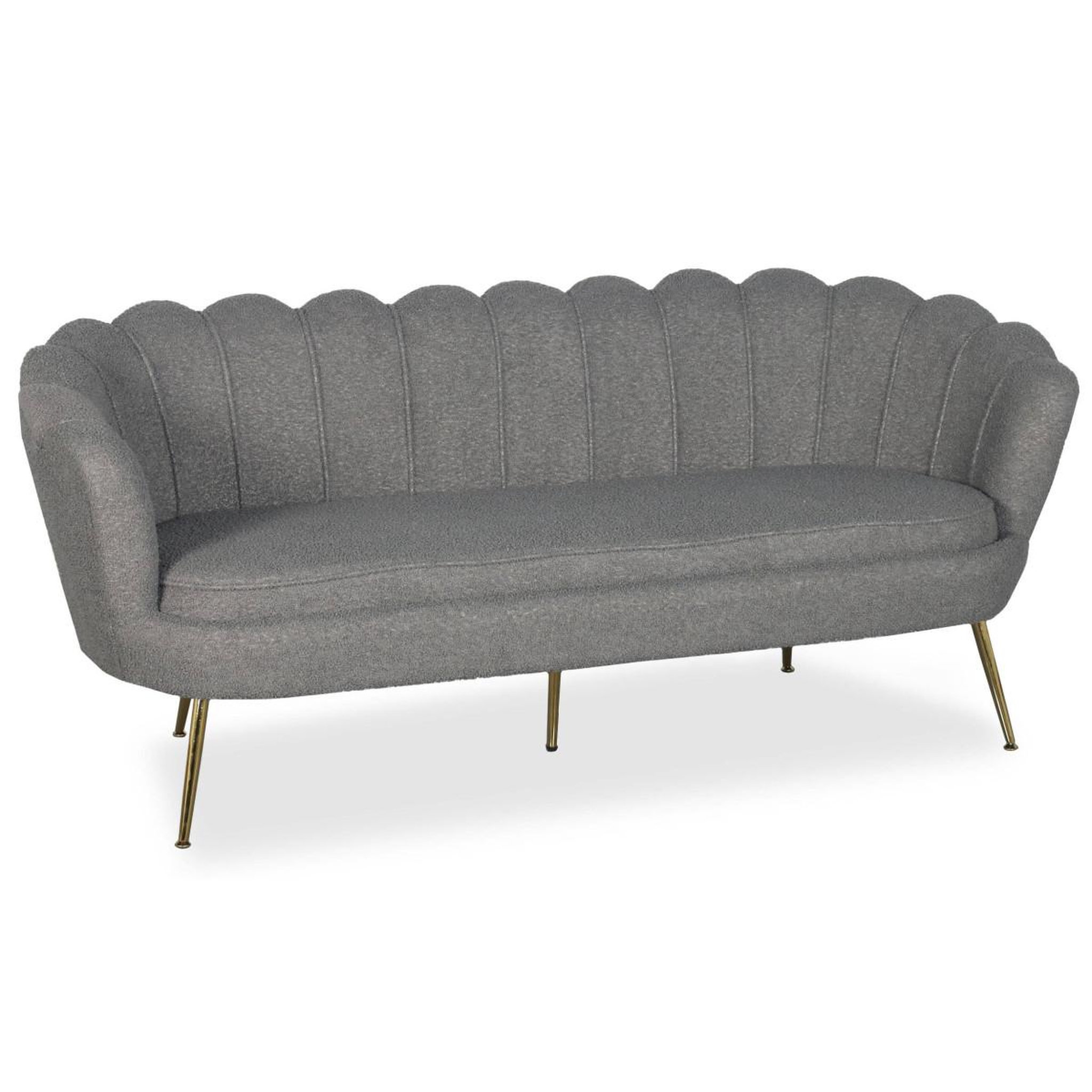 Voir la diapositive 1 : Paris Prix Canapé 3 places en bouclette  andré  181cm gris