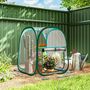 Voir la diapositive 2 : OUTSUNNY Mini serre de jardin pop up avec sac de transport - porte zippée enroulable - dim. 70 x 70 x 80 cm - PVC transparent vert