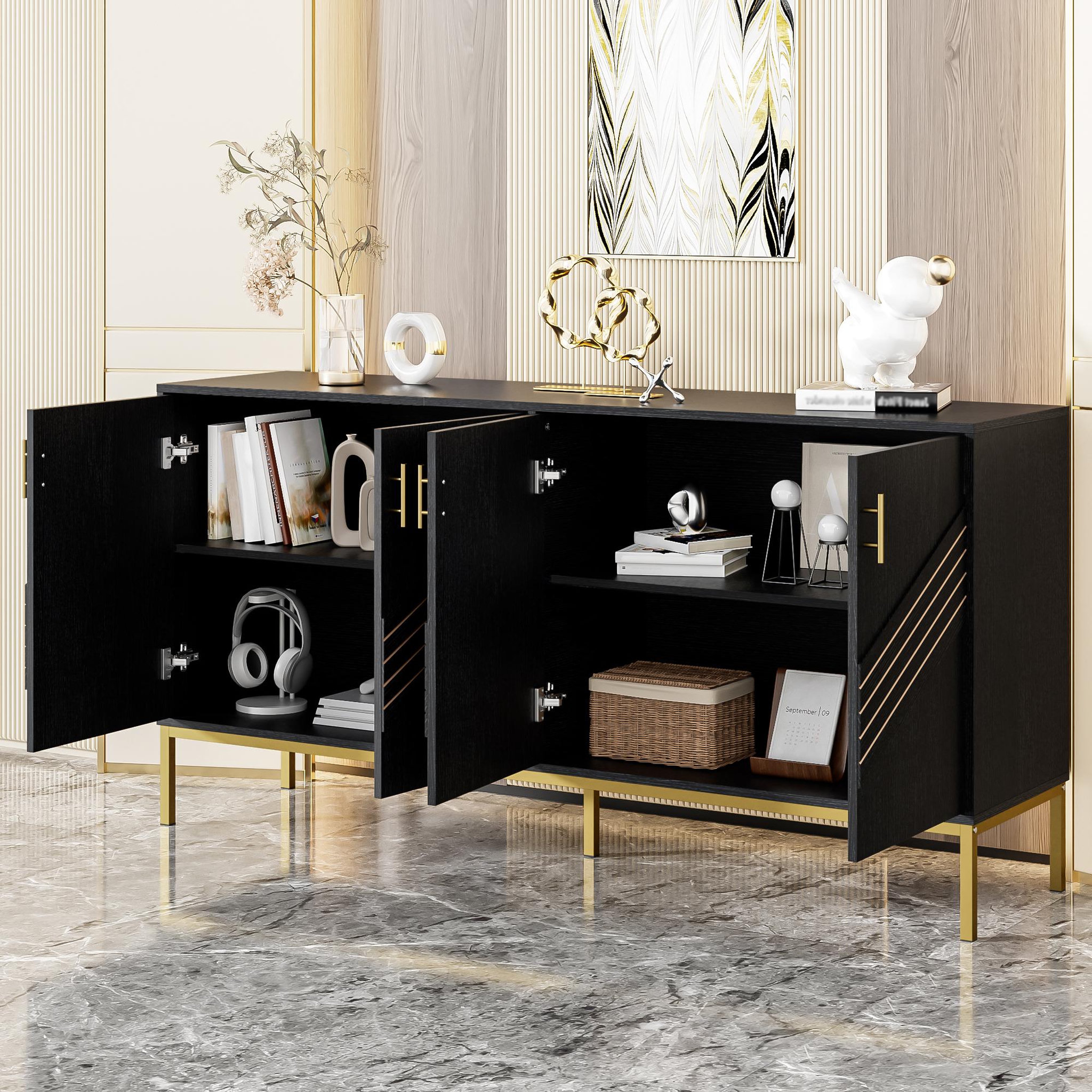 Voir la diapositive 5 : MERAX Buffet 4 porte(s) 0 tiroir(s)
