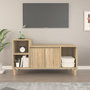Voir la diapositive 1 : VIDAXL Meuble TV Chene sonoma 100x35x55 cm Bois d'ingenierie