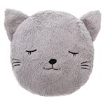 ATMOSPHERA Coussin enfant Chat - Diam. 27 cm - Gris