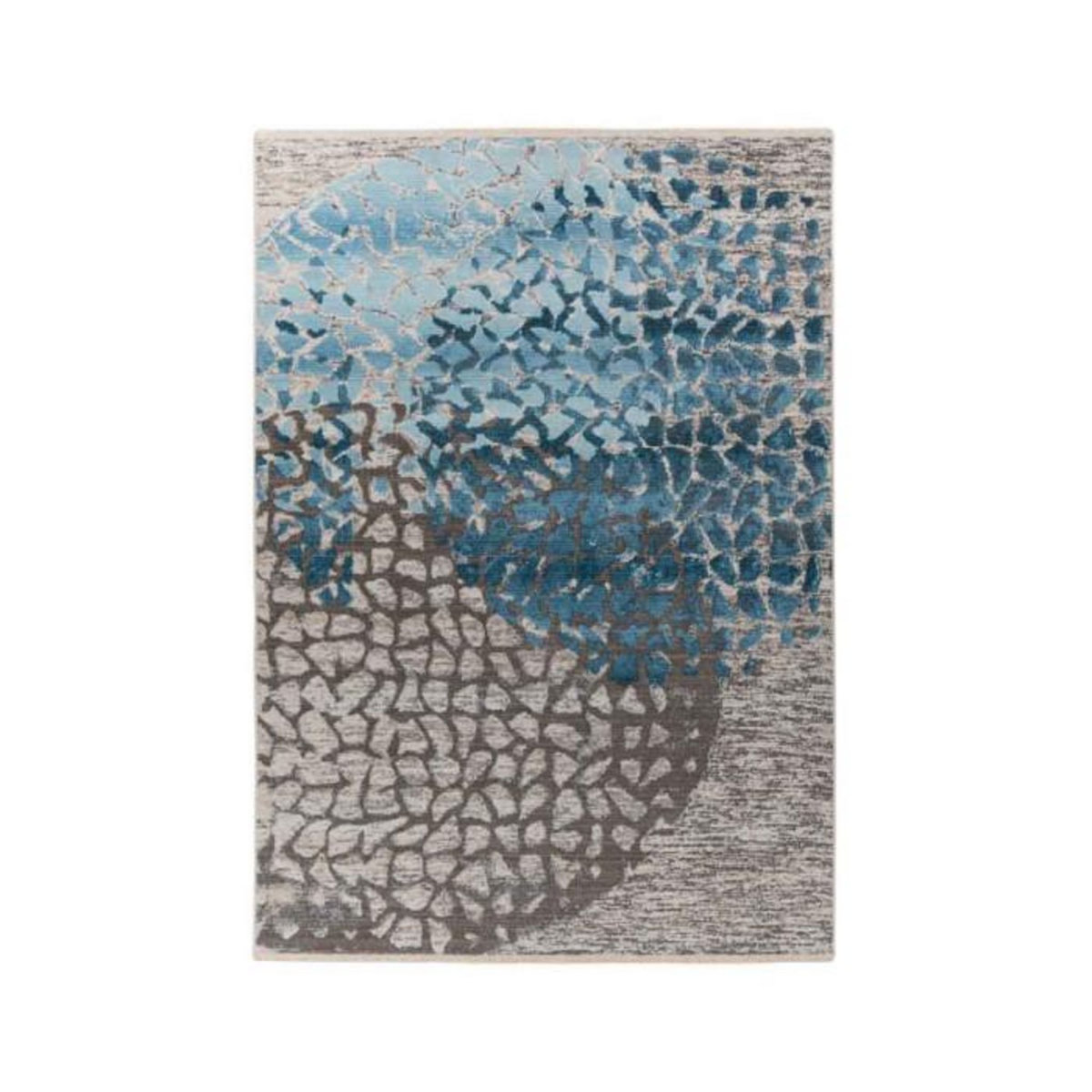 Paris Prix Tapis Tissé Imprimé à Poils Courts  Dilan  Bleu