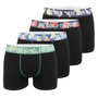 Voir la diapositive 1 : FREEGUN Lot de 4 Boxers homme Coton Bio Noir