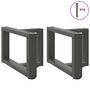 Voir la diapositive 3 : VIDAXL Pieds de table basse forme de T 2pcs anthracite 50x25x(30-31)cm