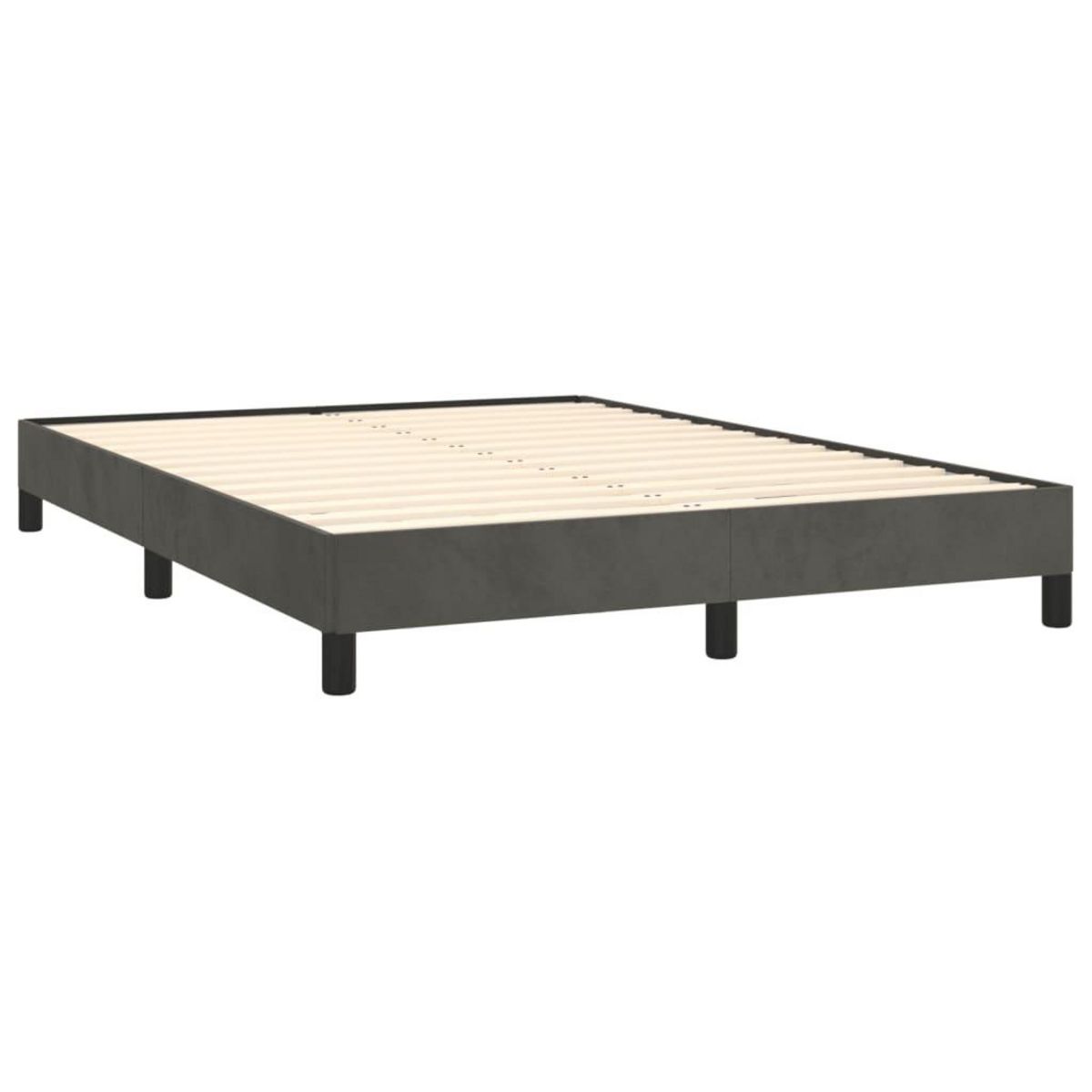 VIDAXL Cadre de lit sans matelas gris fonce 140x190 cm velours