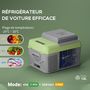 Voir la diapositive 4 : OUTSUNNY Glacière électrique voiture à compression 12L - réfrigérateur voiture congélateur 12/24V 60W max 2 modes gris vert