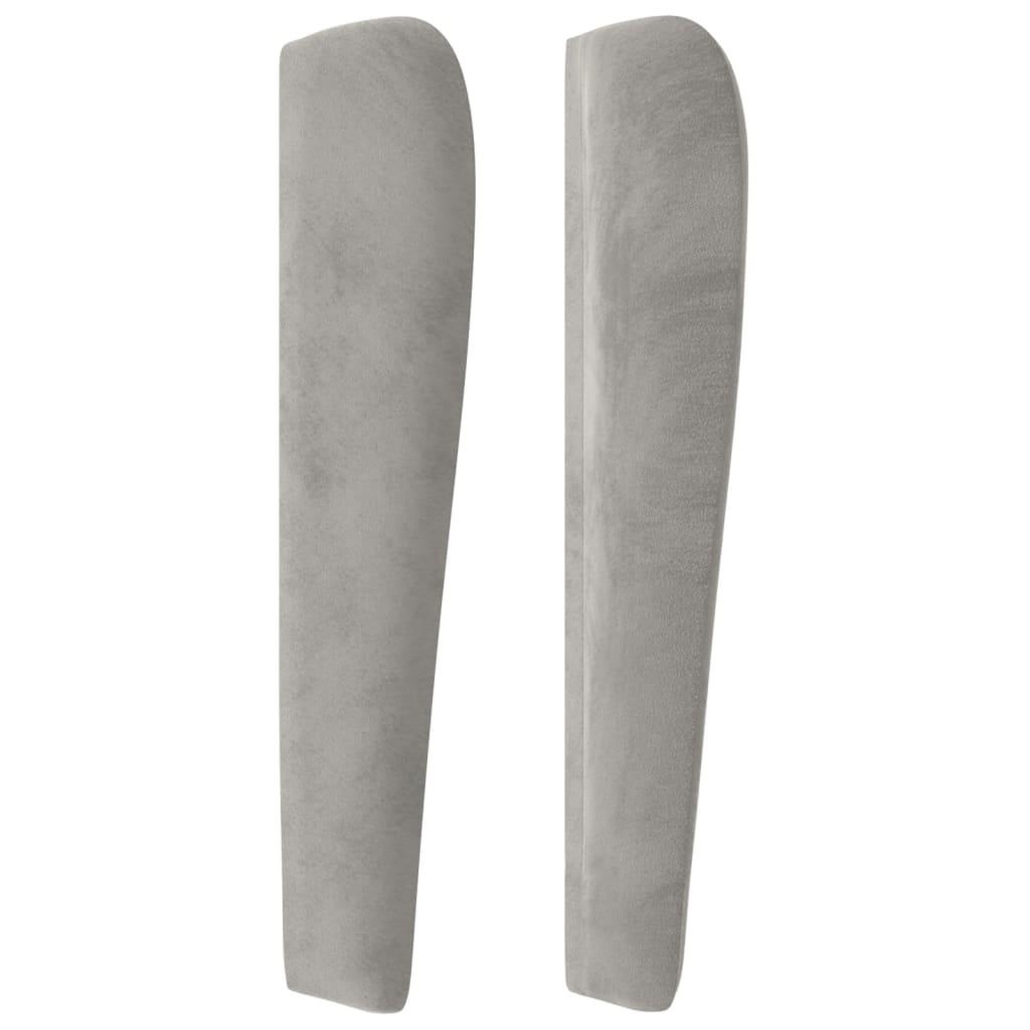 Voir la diapositive 4 : VIDAXL Tete de lit avec oreilles Gris clair 183x23x118/128 cm Velours