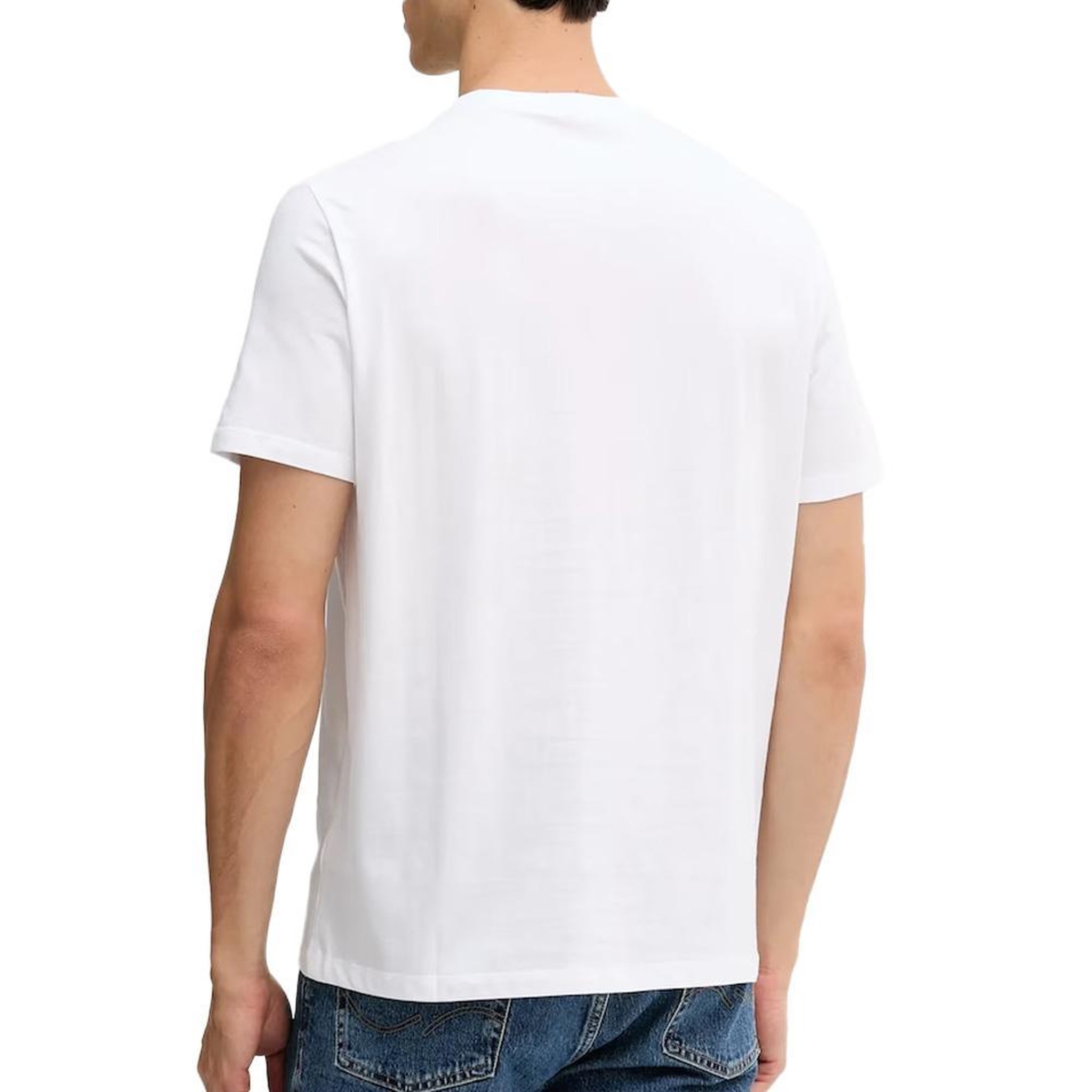 Voir la diapositive 2 : CALVIN KLEIN JEANS T-Shirt Blanc Homme Calvin Klein Jeans Ckny LV04RD816G