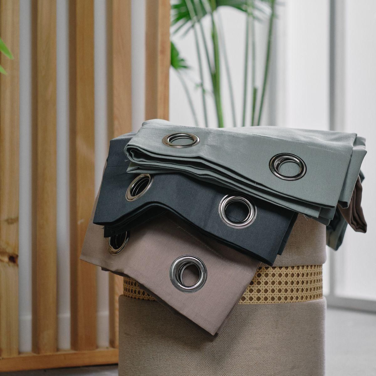 TODAY Rideau à &oelig;illets en polycoton PANAMA