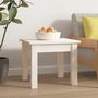 Voir la diapositive 1 : VIDAXL Table basse Blanc 35x35x30 cm Bois massif de pin