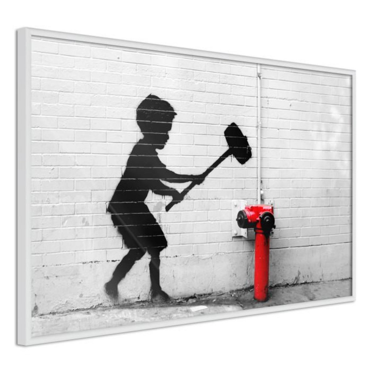 Paris Prix Affiche Murale Encadrée  Banksy Hammer Boy