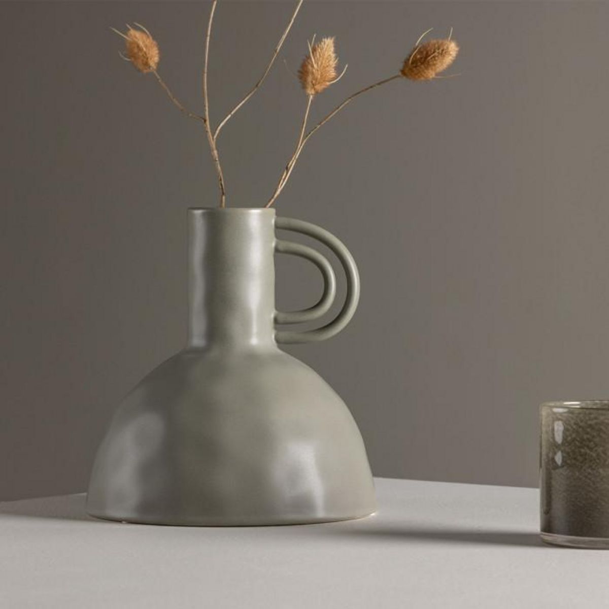 Paris Prix Vase Design en Céramique  Vivi  25cm Gris Foncé