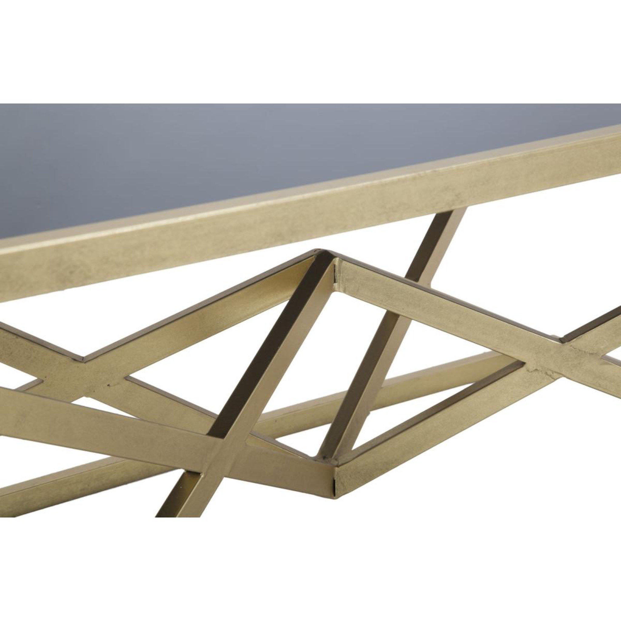 Voir la diapositive 4 : Paris Prix Table basse design  pyramid  110cm noir & or