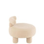 Voir la diapositive 2 : Paris Prix Pouf Bouclette Avec Dossier  Teddy  52cm Beige
