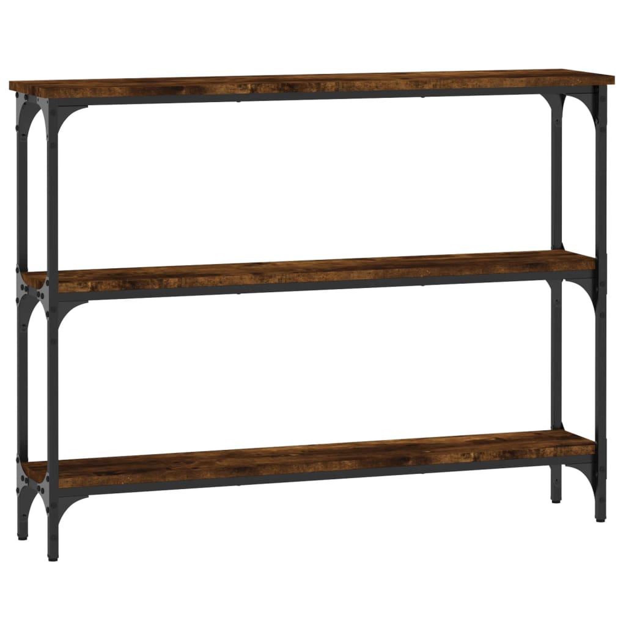 Voir la diapositive 2 : VIDAXL Table console chene fume 100x22,5x75 cm bois d'ingenierie