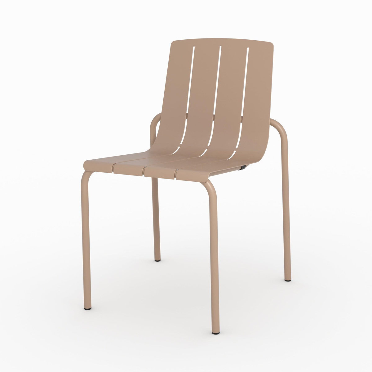 Rendez vous déco Lot de 2 chaises de jardin en métal taupe-Suna