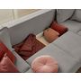 Voir la diapositive 4 : LISA DESIGN Albane - canapé panoramique en u - 7 places - convertible avec coffre - en velours côtelé