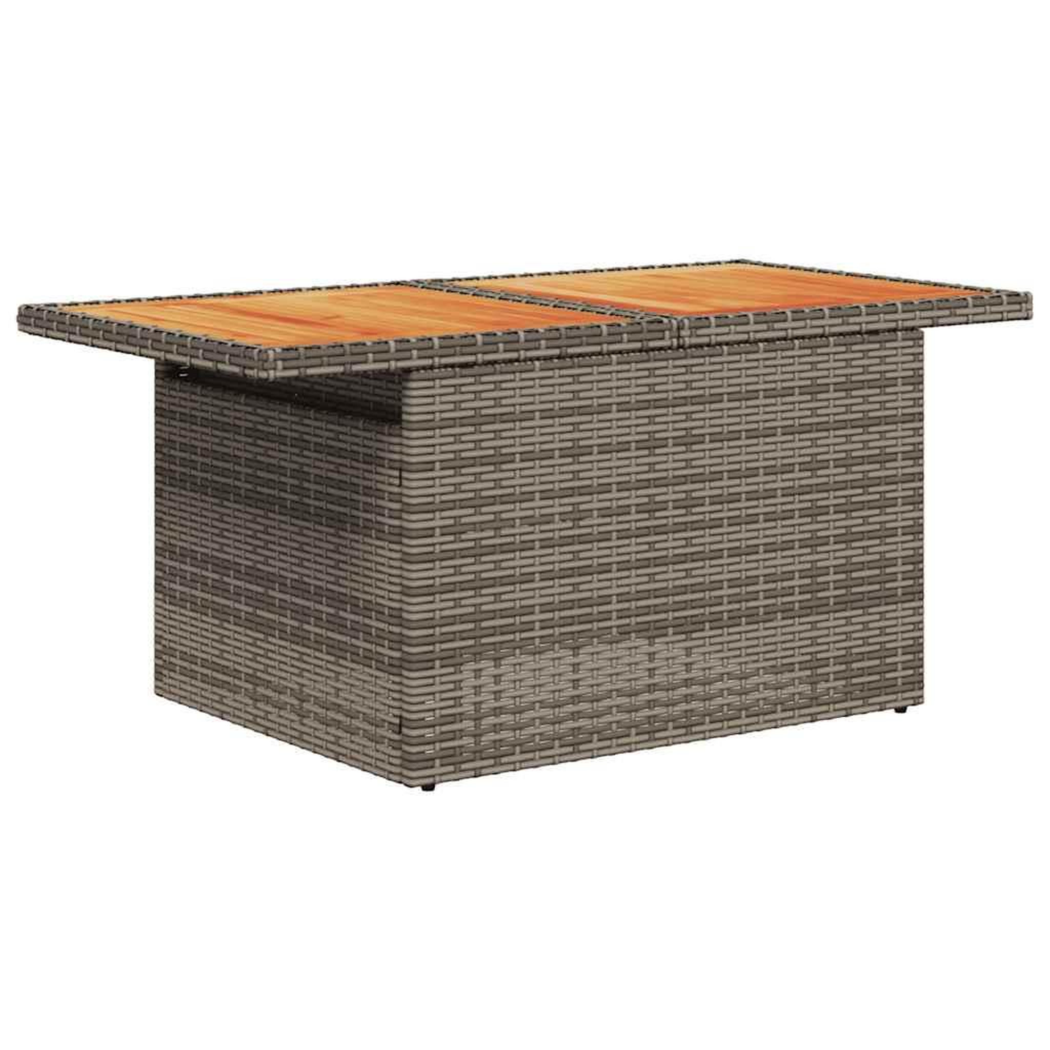 Voir la diapositive 5 : VIDAXL Salon de jardin avec coussins 7 pcs gris resine tressee acacia