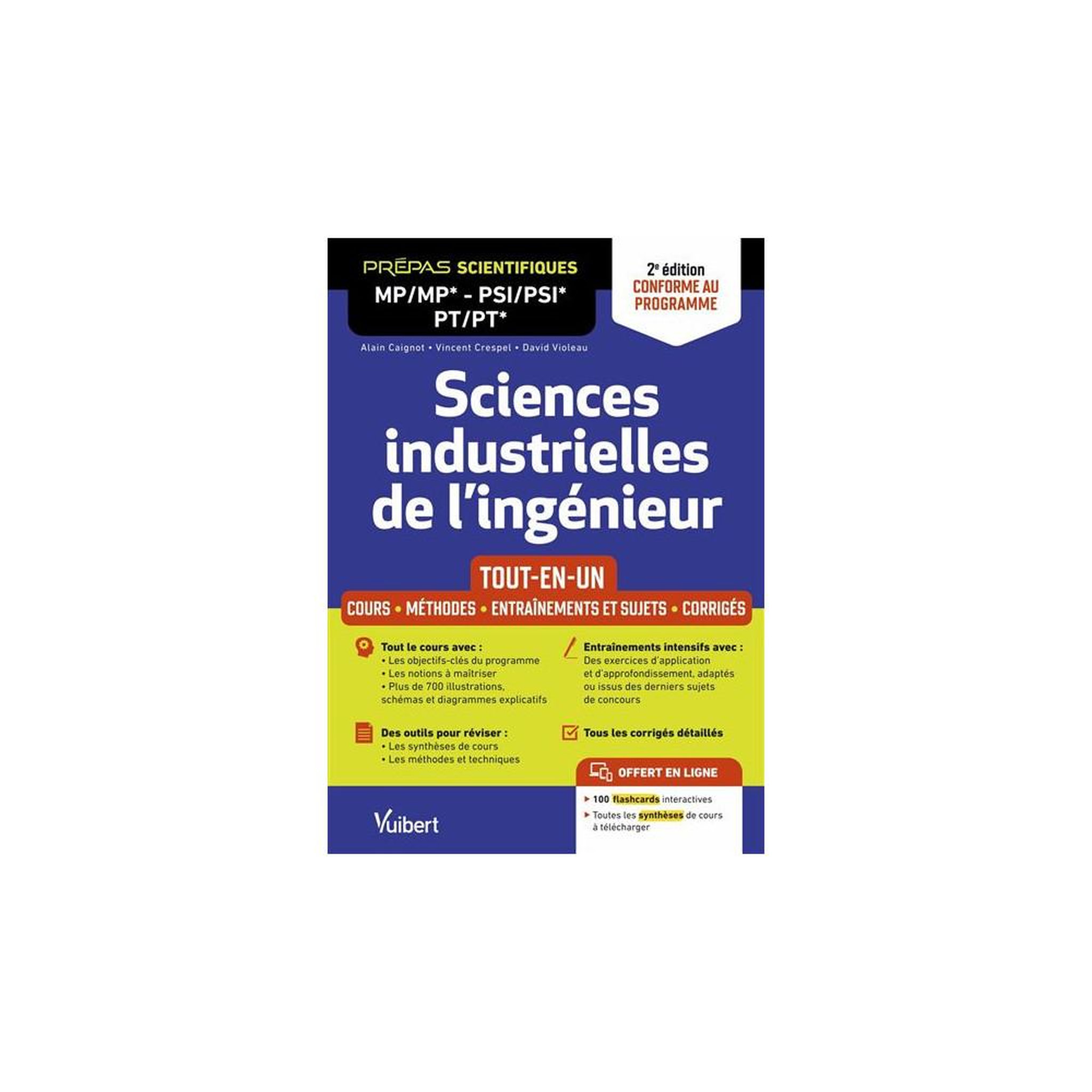 Livre sciences industrielles de l'ingénieur mp/mp*-psi/psi*-pt/pt*-mpi/mpi*, tout-en-un, 2e édition