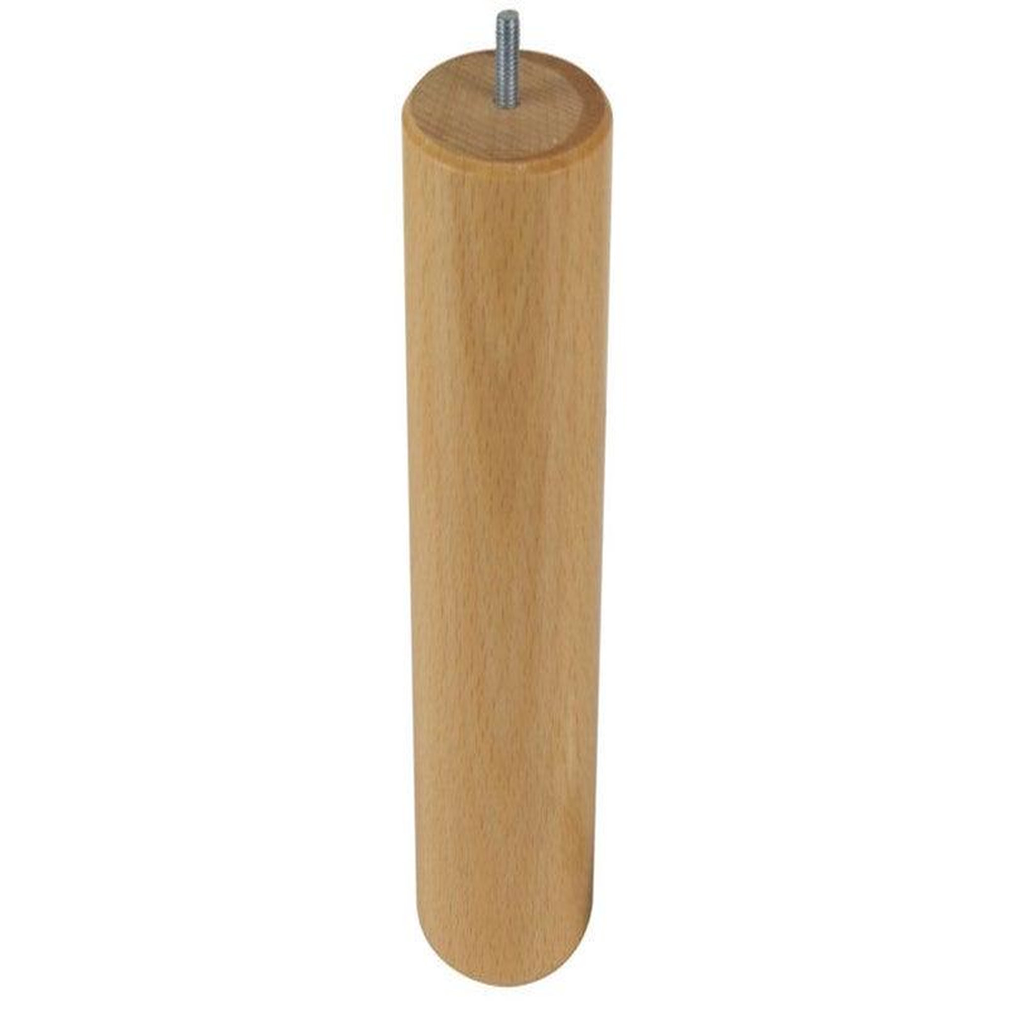 CIME Pied De Lit / Sommier Cylindrique 25 Cm - Hêtre Vernis Blanc