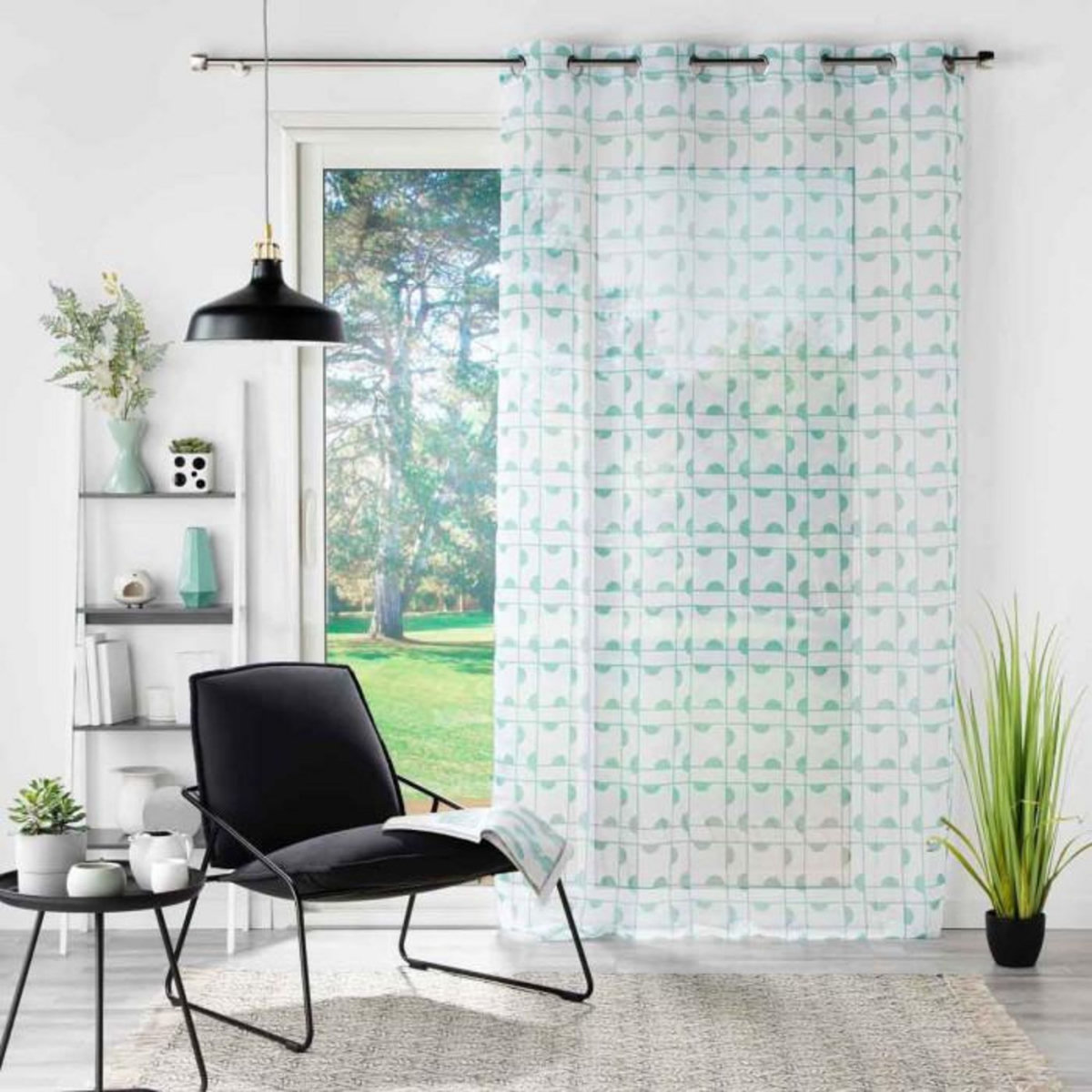 Paris Prix Rideau Voilage à Œillets  Gabi  140x240cm Menthe