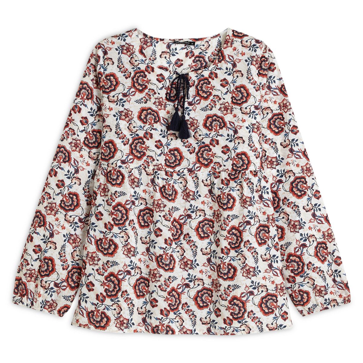 IN EXTENSO Blouse manches longues écru fleuri femme