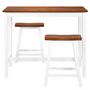 Voir la diapositive 4 : VIDAXL Table de bar et tabouret 3 pcs Bois massif