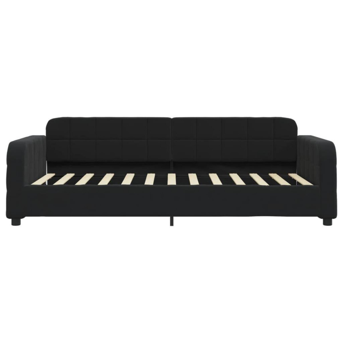 VIDAXL Lit de jour avec matelas noir 90x200 cm velours