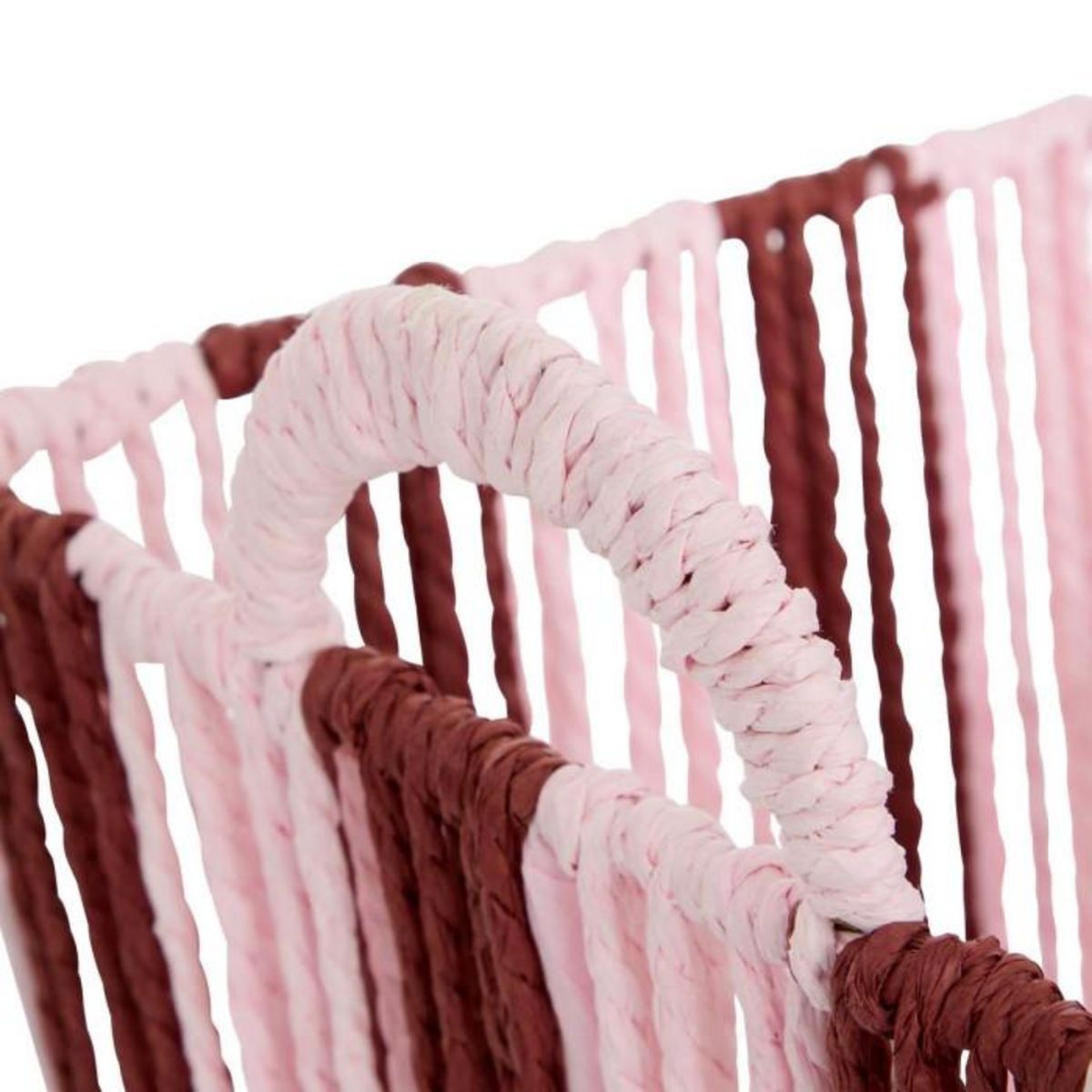 ATMOSPHERA Lot de 3 Paniers Tressés  Chéri  37cm Rouge Grenat