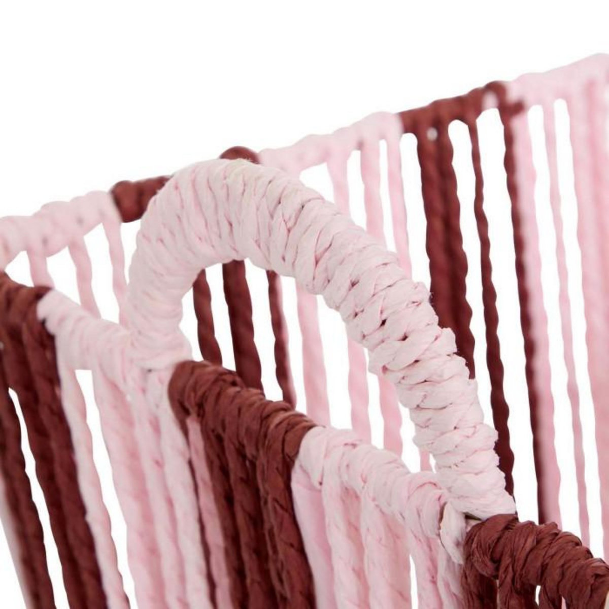 ATMOSPHERA Lot de 3 Paniers Tressés  Chéri  37cm Rouge Grenat