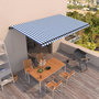 Voir la diapositive 1 : VIDAXL Auvent manuel retractable 500x350 cm Bleu et blanc
