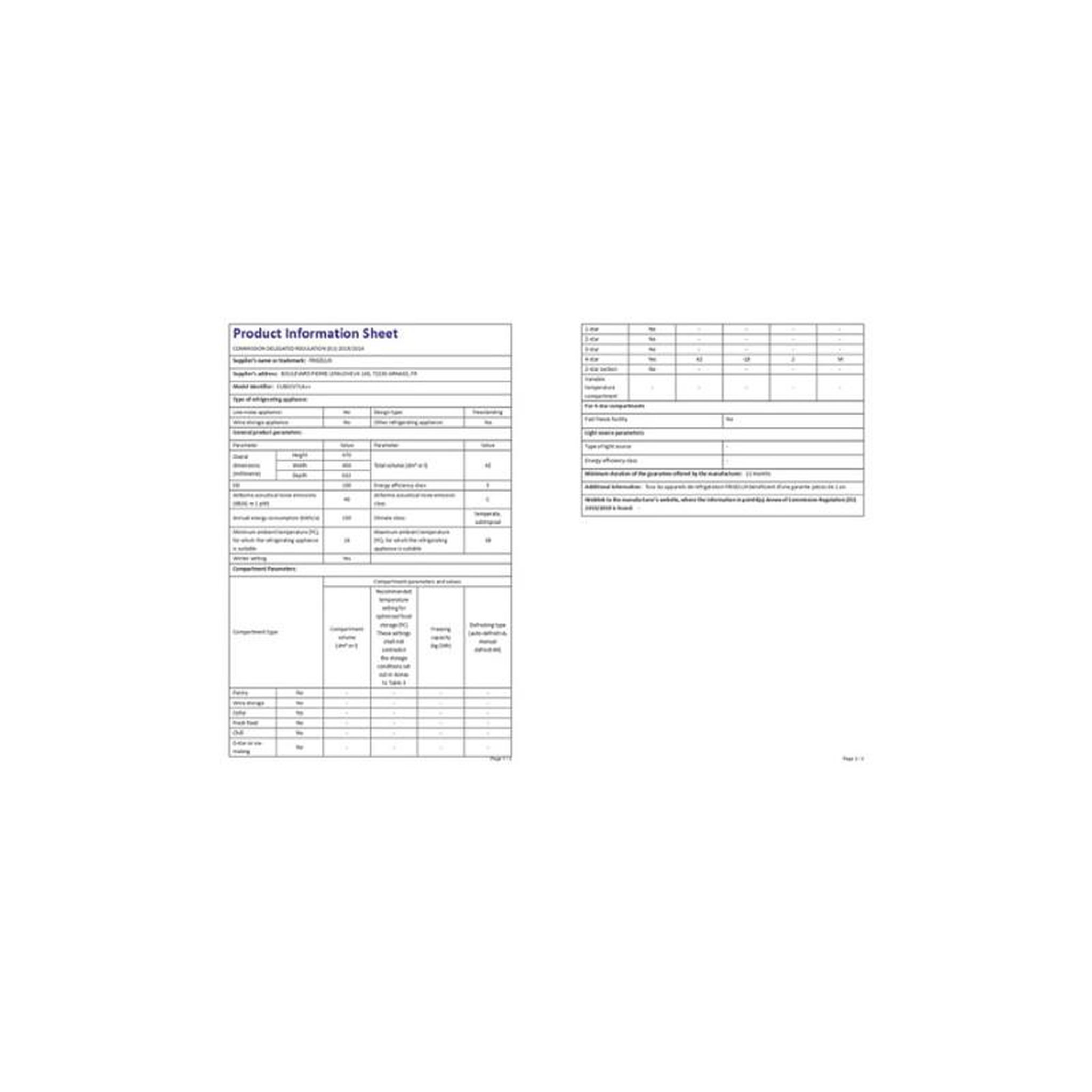 Voir la diapositive 3 : Frigelux Mini congélateur cubecv71a++