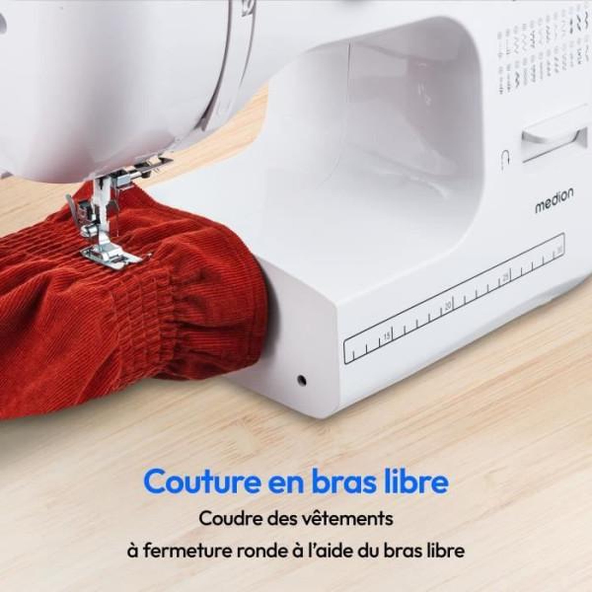 Voir la diapositive 5 : MEDION Machine à coudre medion SM 60 blanche avec 24 points de couture