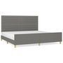 Voir la diapositive 2 : VIDAXL Cadre de lit sans matelas gris fonce 200x200 cm tissu