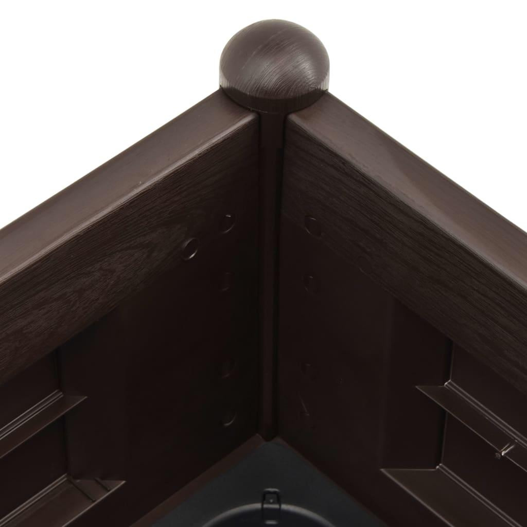 Voir la diapositive 5 : VIDAXL Lit sureleve de jardin PP Moka 100x43x35 cm