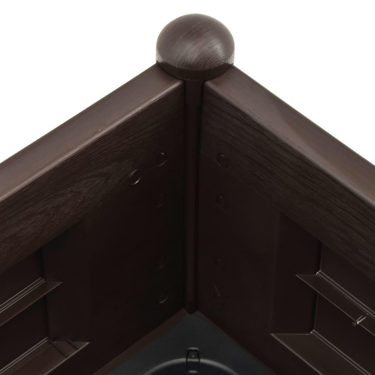 VIDAXL Lit sureleve de jardin PP Moka 100x43x35 cm