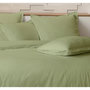Voir la diapositive 4 : Home collection Parure de couette 100% percale de coton 80 fils/cm2-uni sauge