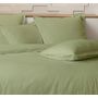 Voir la diapositive 4 : Home collection Parure de couette 100% percale de coton 80 fils/cm2-uni sauge
