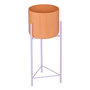 Voir la diapositive 3 : ATMOSPHERA Lot de 2 Cache-Pots en Métal  Poolside  60cm Corail