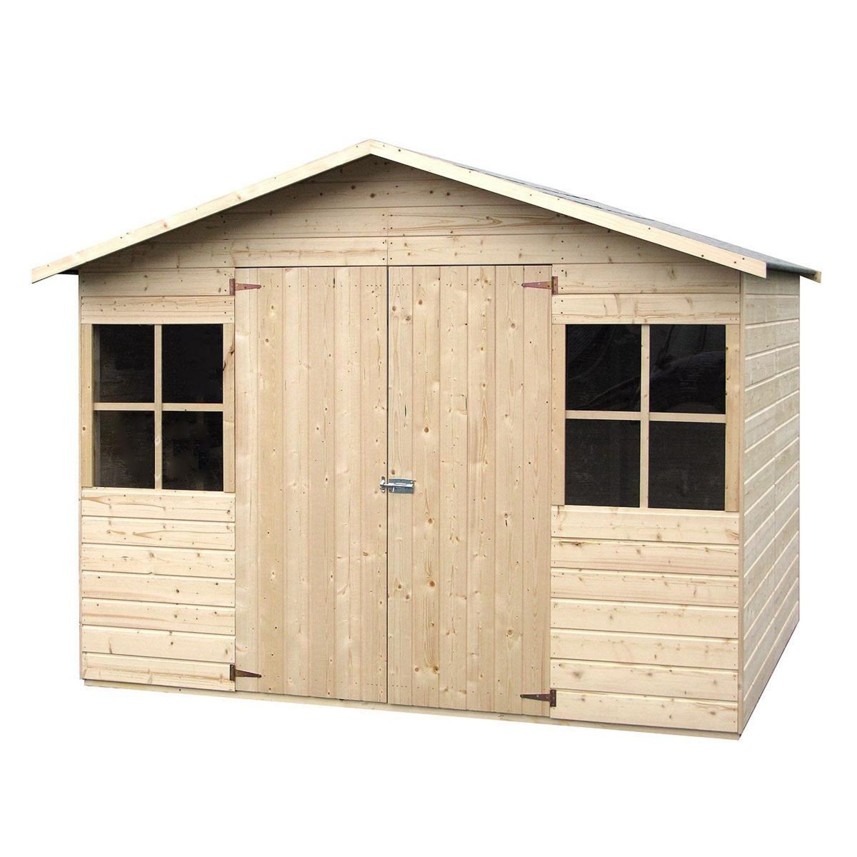 DECOR ET JARDIN Abri chalet de jardin bois - avec plancher - 4.86m² - STOW