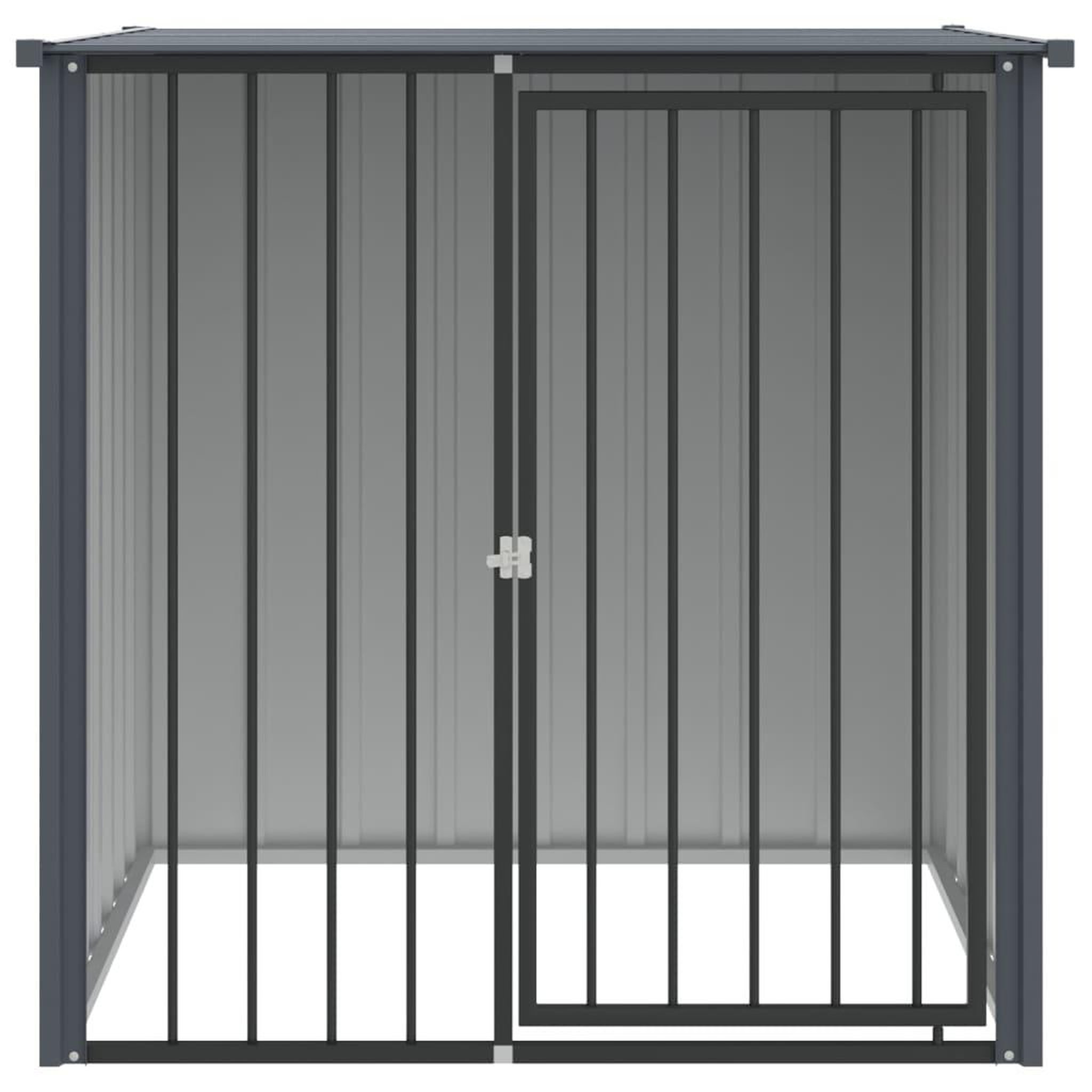 Voir la diapositive 3 : VIDAXL Niche pour chien avec toit noir 110x103x109 cm acier galvanise