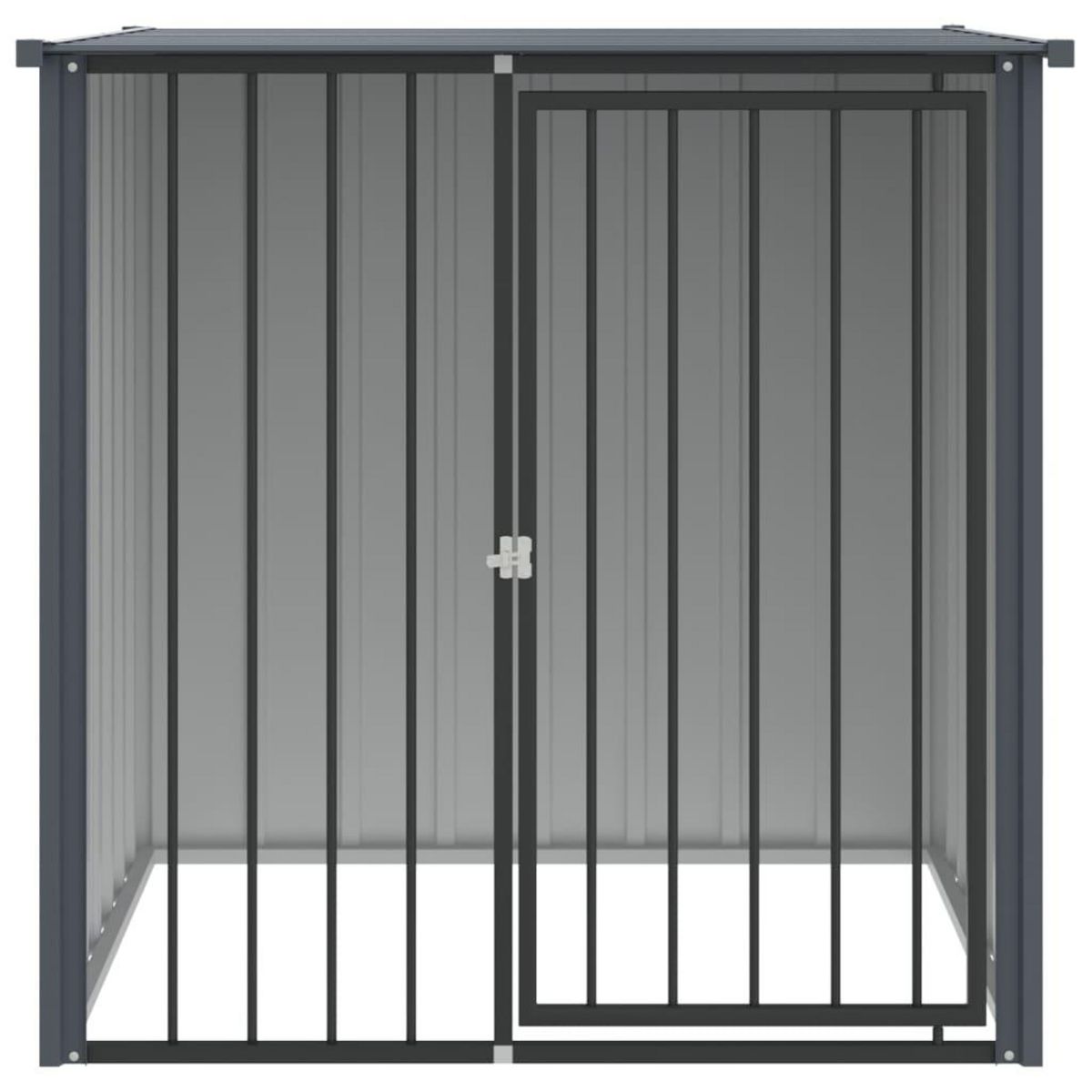 VIDAXL Niche pour chien avec toit noir 110x103x109 cm acier galvanise