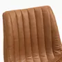 IDIMEX Lot de 2 tabourets de bar VENEZA chaise haute réglable en hauteur, dossier droit avec revêtement en tissu suédine de coloris brun