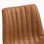 IDIMEX Lot de 2 tabourets de bar VENEZA chaise haute réglable en hauteur, dossier droit avec revêtement en tissu suédine de coloris brun