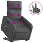Voir la diapositive 2 : VIDAXL Fauteuil de massage inclinable Gris fonce Tissu