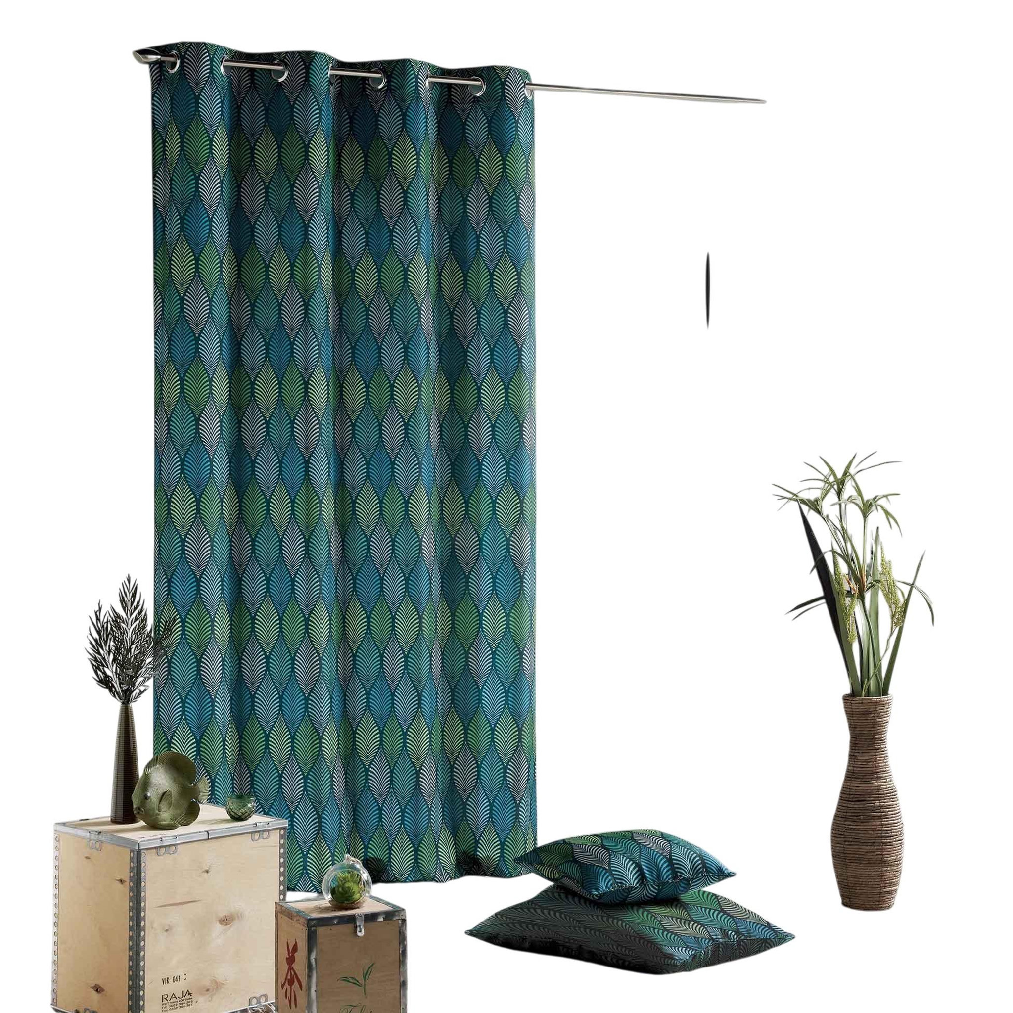 Eden Rideau a oeillets collection winter green 140 x 260 cm