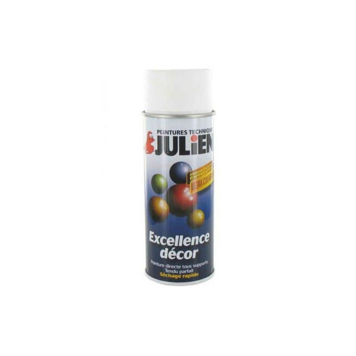 Julien Peinture aérosol Julien blanc mat 400ml Ral 9010